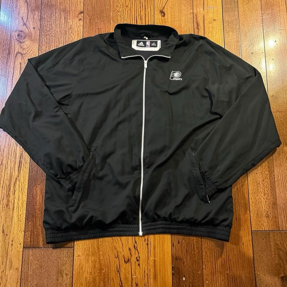 Adidas Indiana Pacers NBA Track‎ Jacket Full Zip Mens 3XL +2 Black Vintage